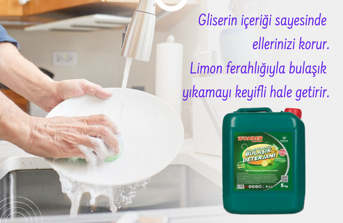 Gliserin içeriği sayesinde ellerinizi korur. Limon ferahlığıyla bulaşık yıkamayı keyifli hale getirir.